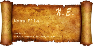 Nass Ella névjegykártya